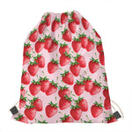 Strawberry Fruit Pattern Print Drawstring Bag
