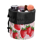 Strawberry Fruit Pattern Print Drawstring Makeup Bag