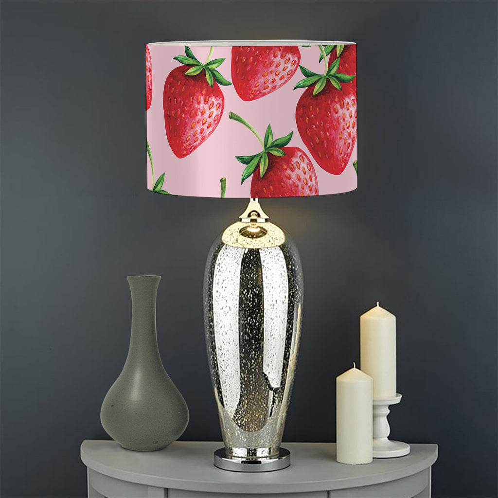Strawberry Fruit Pattern Print Drum Lamp Shade