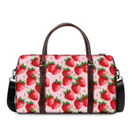 Strawberry Fruit Pattern Print Duffle Bag