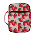 Strawberry Fruit Pattern Print Front Pocket Bible Bag