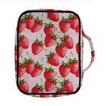 Strawberry Fruit Pattern Print Front Pocket Bible Bag