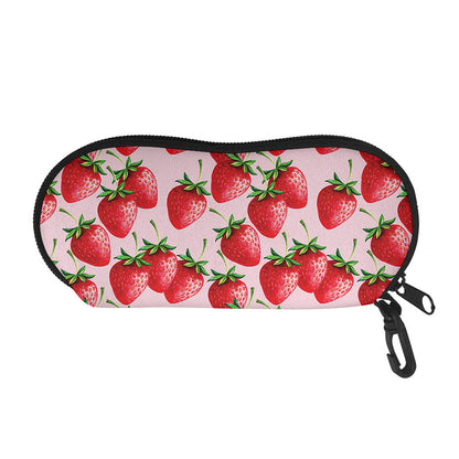 Strawberry Fruit Pattern Print Glasses Case
