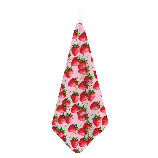 Strawberry Fruit Pattern Print Hand Towel