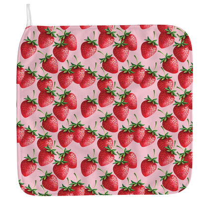 Strawberry Fruit Pattern Print Hand Towel