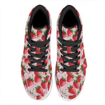 Strawberry Fruit Pattern Print High Top Leather Sneakers