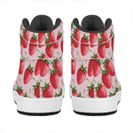 Strawberry Fruit Pattern Print High Top Leather Sneakers