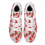 Strawberry Fruit Pattern Print High Top Leather Sneakers