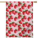 Strawberry Fruit Pattern Print House Flag