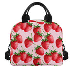 Strawberry Fruit Pattern Print Insulated Lunch Bag
