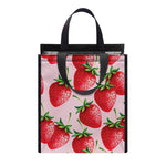 Strawberry Fruit Pattern Print Insulated Lunch Tote