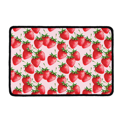 Strawberry Fruit Pattern Print Kitchen Mat