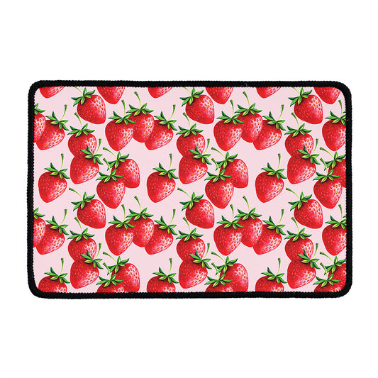 Strawberry Fruit Pattern Print Kitchen Mat