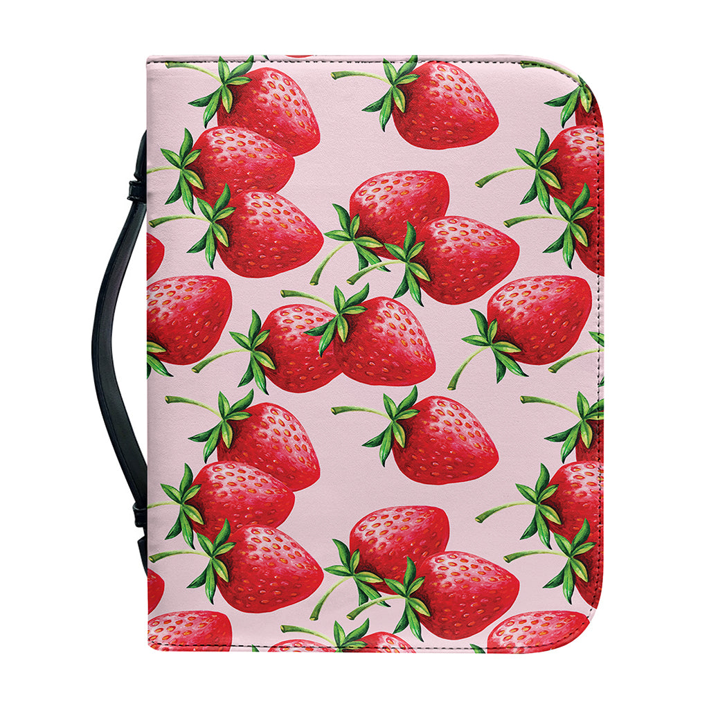Strawberry Fruit Pattern Print Leather Bible Cover