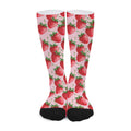 Strawberry Fruit Pattern Print Long Socks