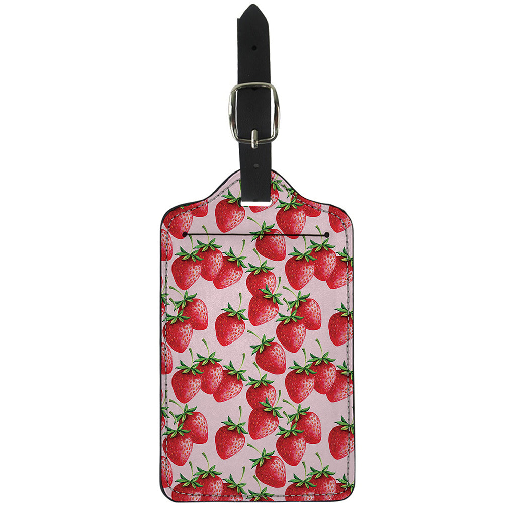 Strawberry Fruit Pattern Print Luggage Tag