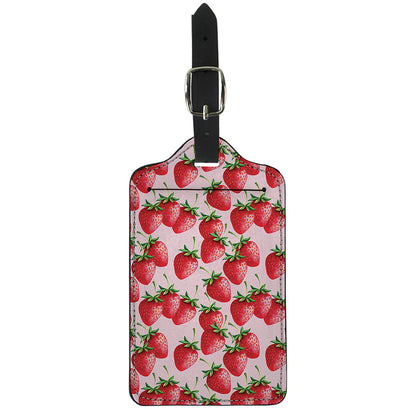 Strawberry Fruit Pattern Print Luggage Tag