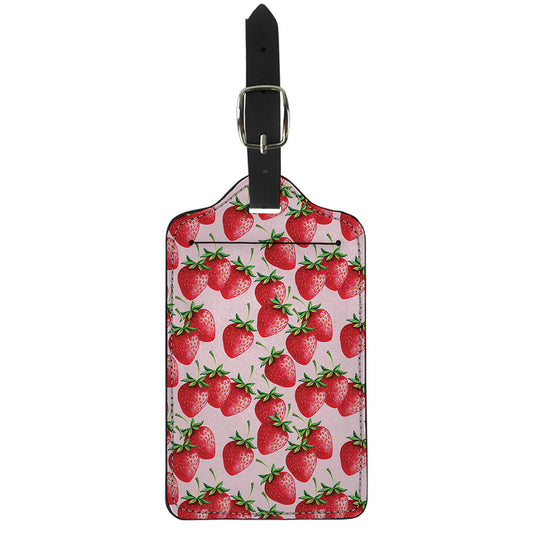 Strawberry Fruit Pattern Print Luggage Tag