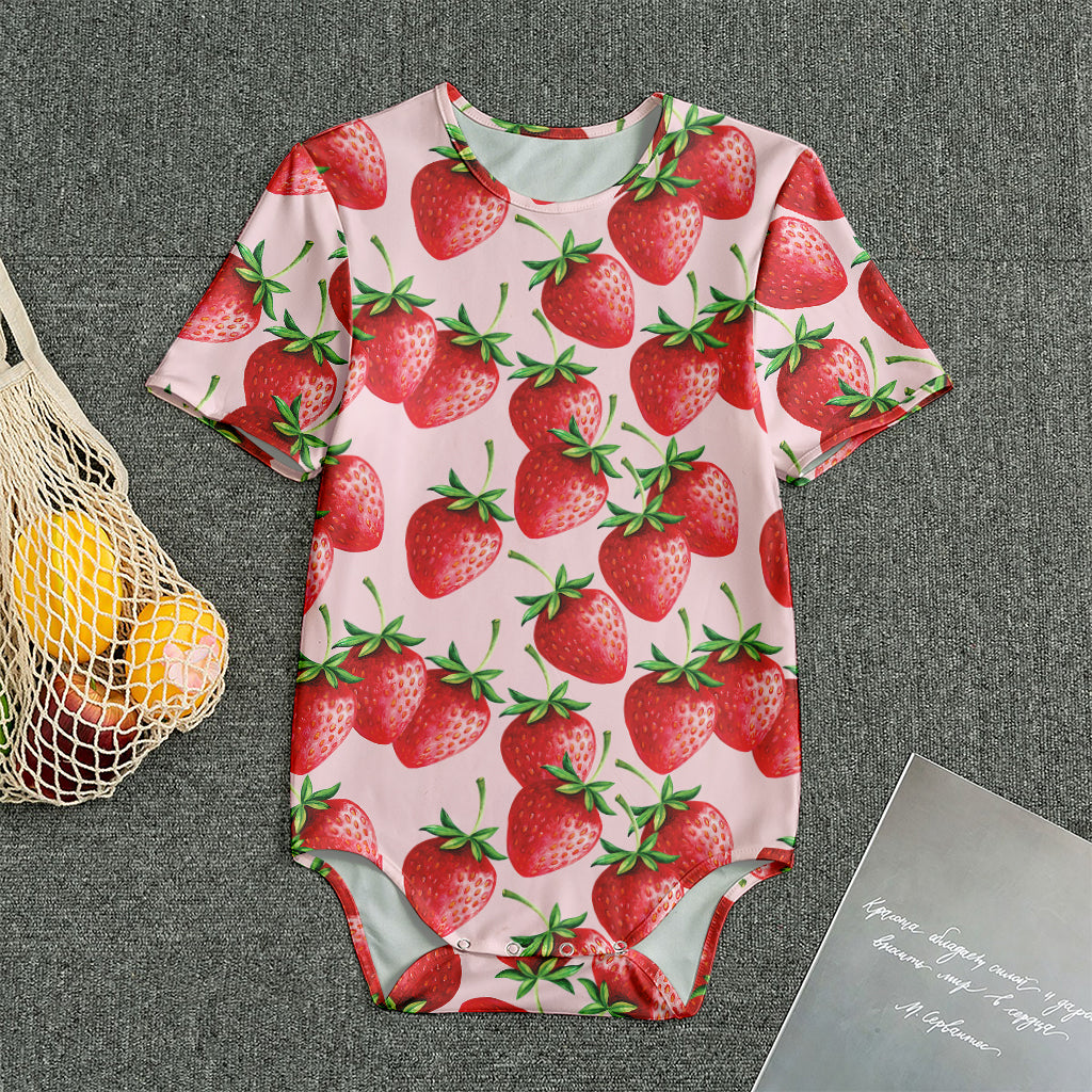 Strawberry Fruit Pattern Print Men's Bodysuit