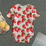 Strawberry Fruit Pattern Print Men's Bodysuit