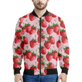 Strawberry Fruit Pattern Print Men's Bomber Jacket