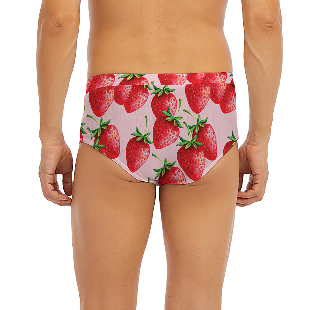 Strawberry Fruit Pattern Print Men's Briefs