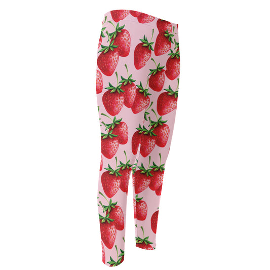 Strawberry Fruit Pattern Print Men's Compression Pants