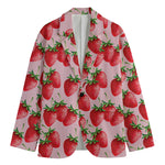 Strawberry Fruit Pattern Print Men's Cotton Blazer