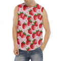 Strawberry Fruit Pattern Print Men's Fitness Tank Top