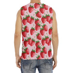 Strawberry Fruit Pattern Print Men's Fitness Tank Top