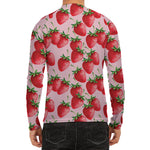 Strawberry Fruit Pattern Print Men's Long Sleeve Rash Guard