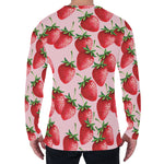 Strawberry Fruit Pattern Print Men's Long Sleeve T-Shirt