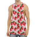 Strawberry Fruit Pattern Print Men's Muscle Tank Top