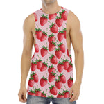 Strawberry Fruit Pattern Print Men's Muscle Tank Top