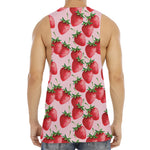 Strawberry Fruit Pattern Print Men's Muscle Tank Top