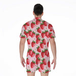Strawberry Fruit Pattern Print Men's Rompers