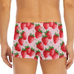 Strawberry Fruit Pattern Print Men's Short Boxer Briefs