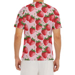 Strawberry Fruit Pattern Print Men's Short Sleeve Rash Guard