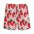 Strawberry Fruit Pattern Print Men's Athletic Shorts