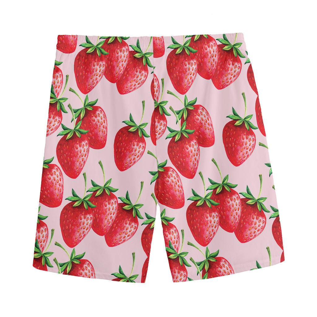 Strawberry Fruit Pattern Print Men's Sports Shorts
