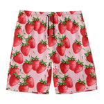 Strawberry Fruit Pattern Print Men's Swim Trunks