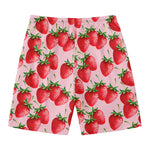 Strawberry Fruit Pattern Print Men's Swim Trunks