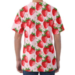 Strawberry Fruit Pattern Print Men's Velvet T-Shirt