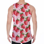 Strawberry Fruit Pattern Print Men's Velvet Tank Top