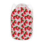 Strawberry Fruit Pattern Print Mesh Laundry Hamper
