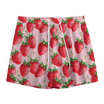 Strawberry Fruit Pattern Print Mesh Shorts