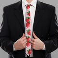 Strawberry Fruit Pattern Print Necktie