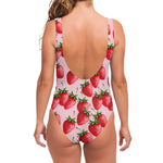 Strawberry Fruit Pattern Print One Piece Swimsuit