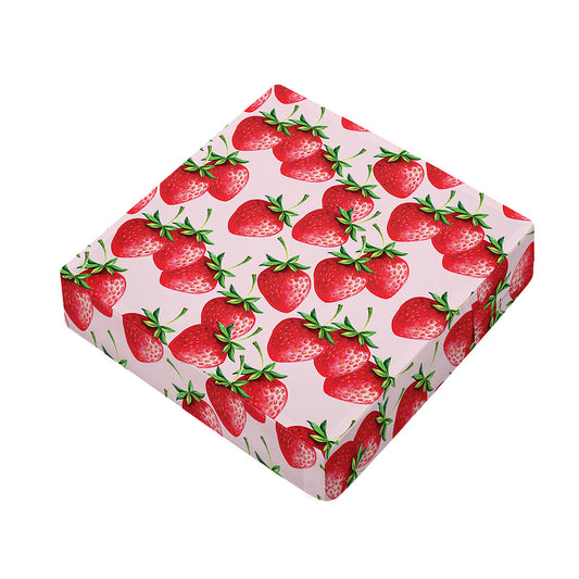Strawberry Fruit Pattern Print Outdoor Seat Cushion Cover
