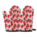 Strawberry Fruit Pattern Print Oven Mitts
